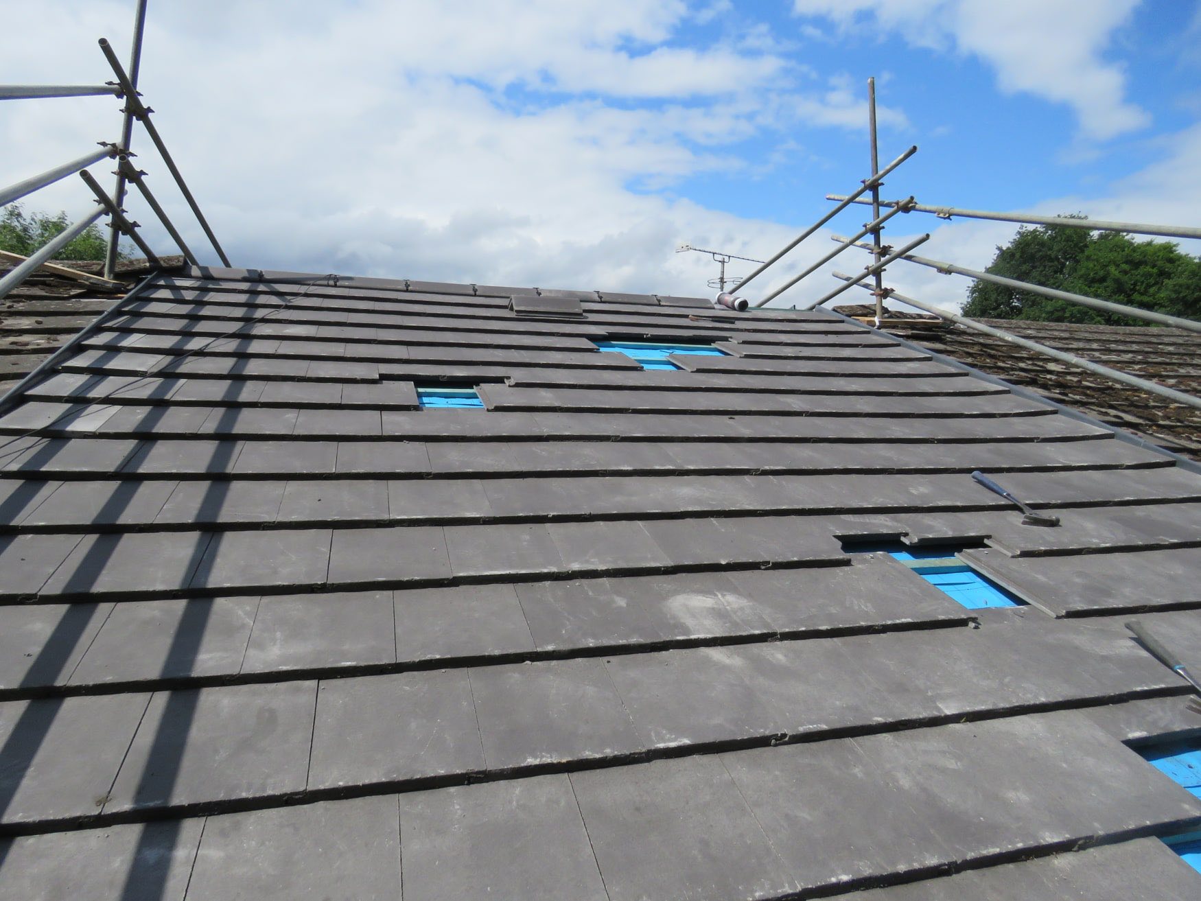 Natural slate roof repair in Gorran Haven