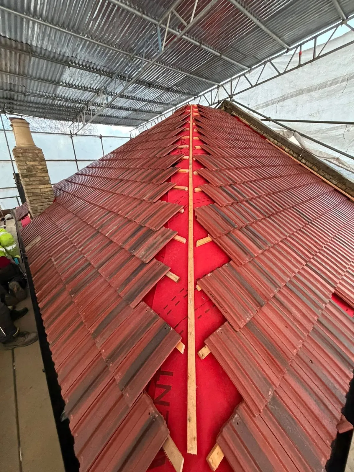 Complete roof replacement with new clay tiles in Gorran Haven
